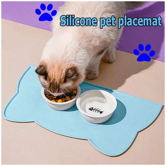 Silicone Pet Feeding Dog Cat Bowl Food Mat