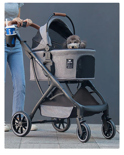 Detachable Pet Stroller Carrier for Cats/Dogs,