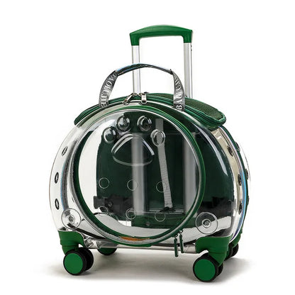 Pet Trolley Travel Bag Cat Carrier Bag Breathable