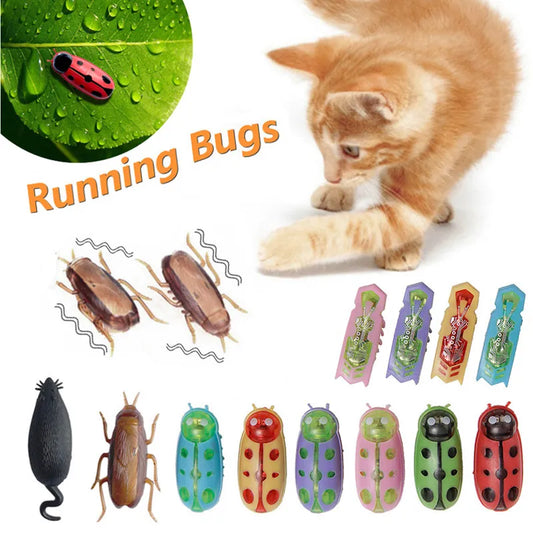 Funny Electric Bugs Cat Toy Automatic Escape Mini Robot