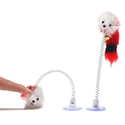 Cartoon Pet Cat Toy Stick Feather Rod Mouse Toy