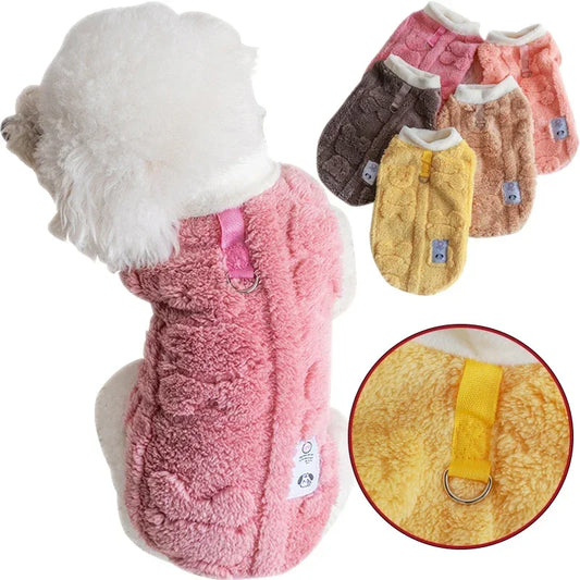 Soft Fleece Dog Clothes Winter Warm Puppy Kitten Pullover