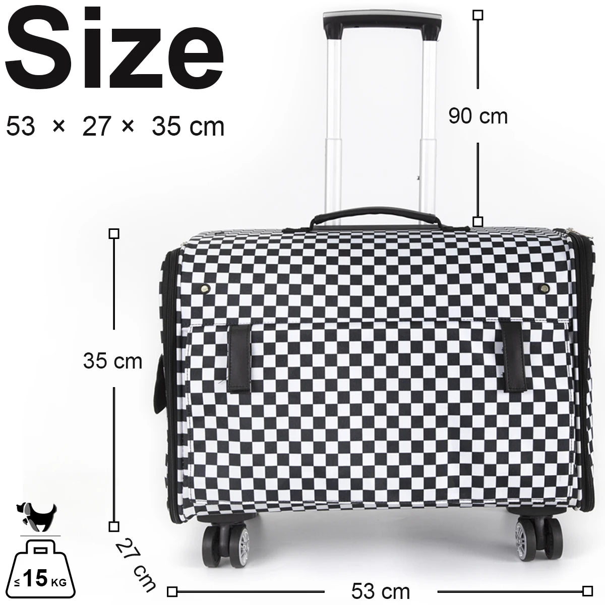 Large Pet Dog Trolley Load 15KG 4 Universal