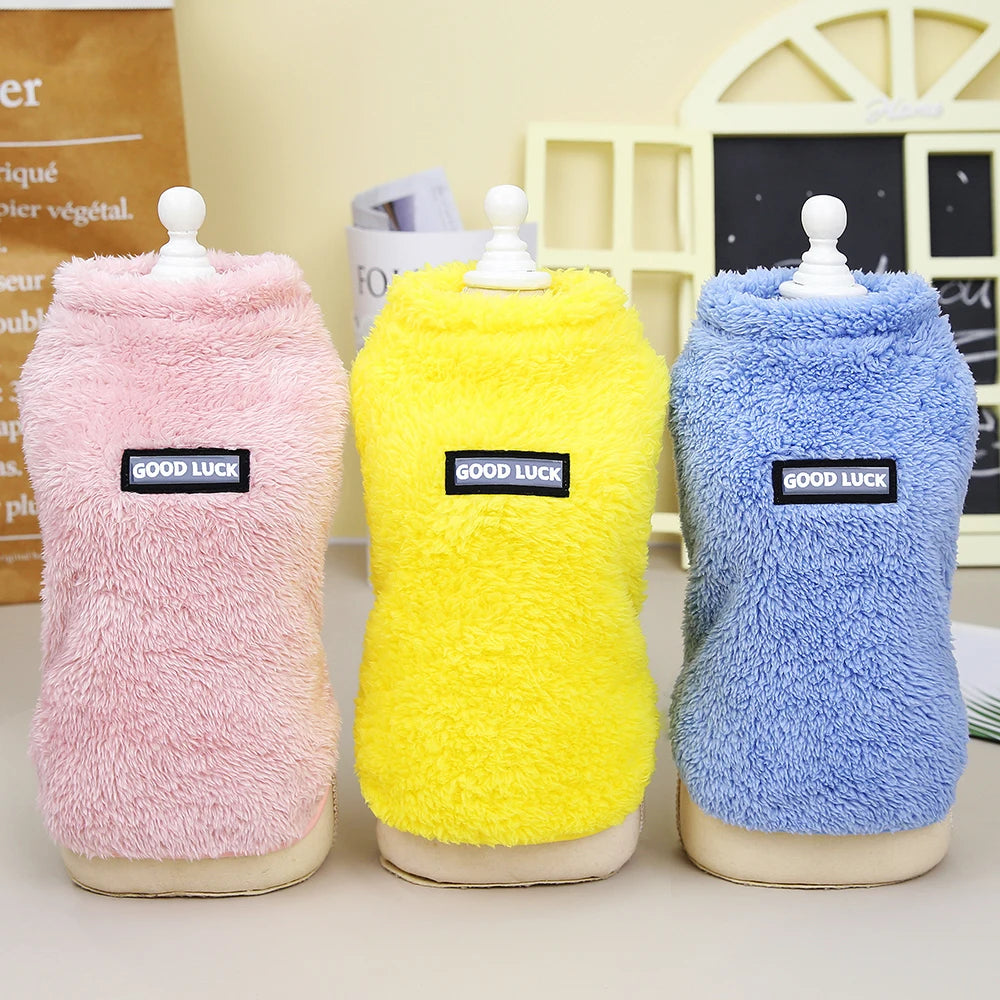 Soft Coral Fleece Pet Clothes Warm Dog