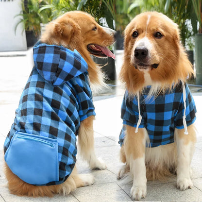 Dog Winter Coat  Pet Jacket Plaid Reversible  Vest