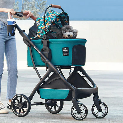 Detachable Pet Stroller Carrier for Cats/Dogs,