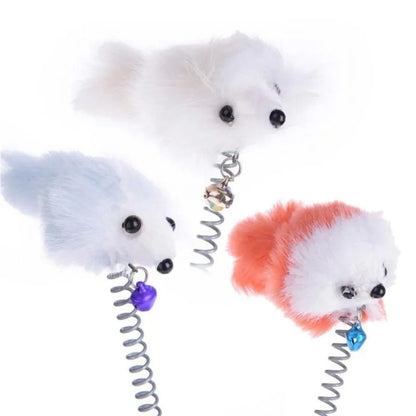 Cartoon Pet Cat Toy Stick Feather Rod Mouse Toy