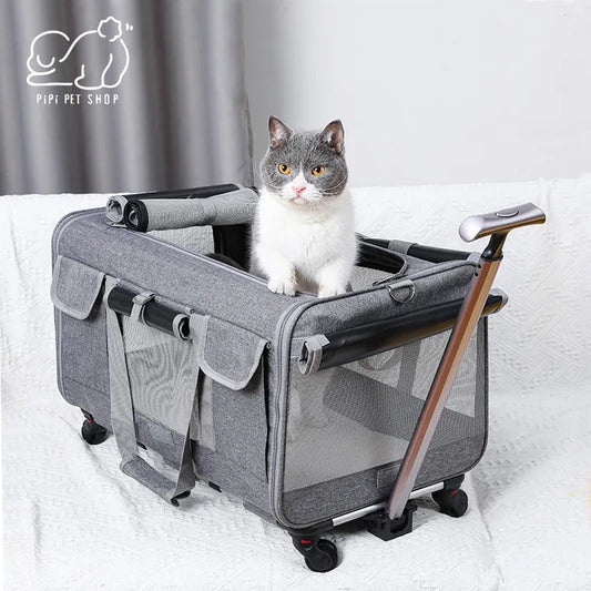 Portable Pet Trolley Case Detachable Universal