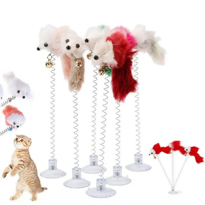 Cartoon Pet Cat Toy Stick Feather Rod Mouse Toy